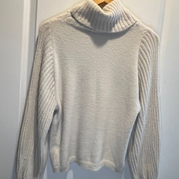 Express Sweater Long Puff Sleeves Cowl Neck with a little Shimmer Size S - Picture 7 of 16